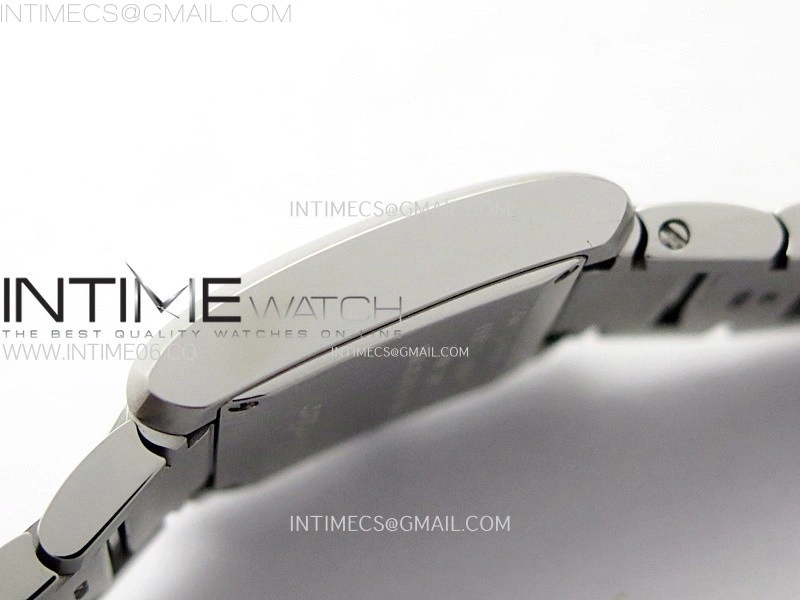 Tank Francaise Ladies 21.2mm SS 8848F 1:1 Best Edition Silver Dial on SS Bracelet Ronda Quartz